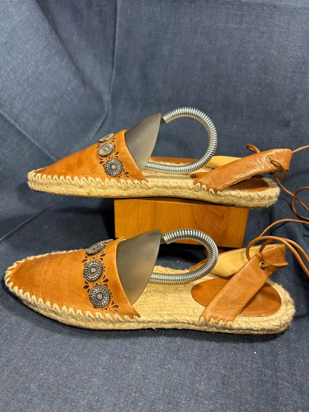 NWOT Belle by Sigerson Morrison leather flat espadrilles 5